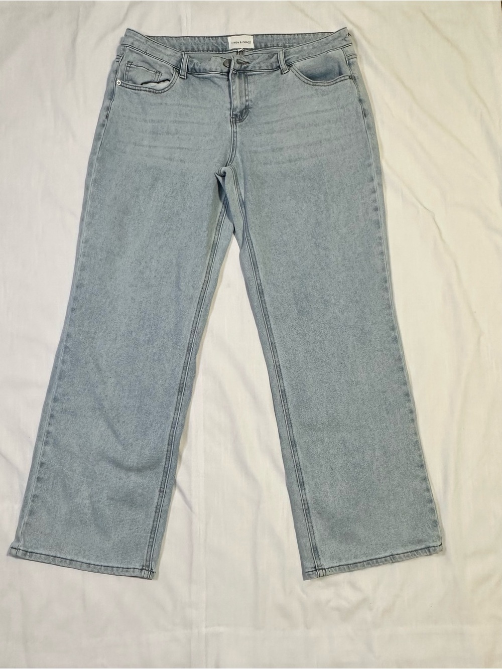 American Eagle Outfitters Light Blue Wide-Leg Jeans